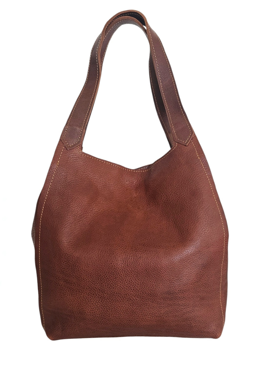 leather shoulder bag brown soft
