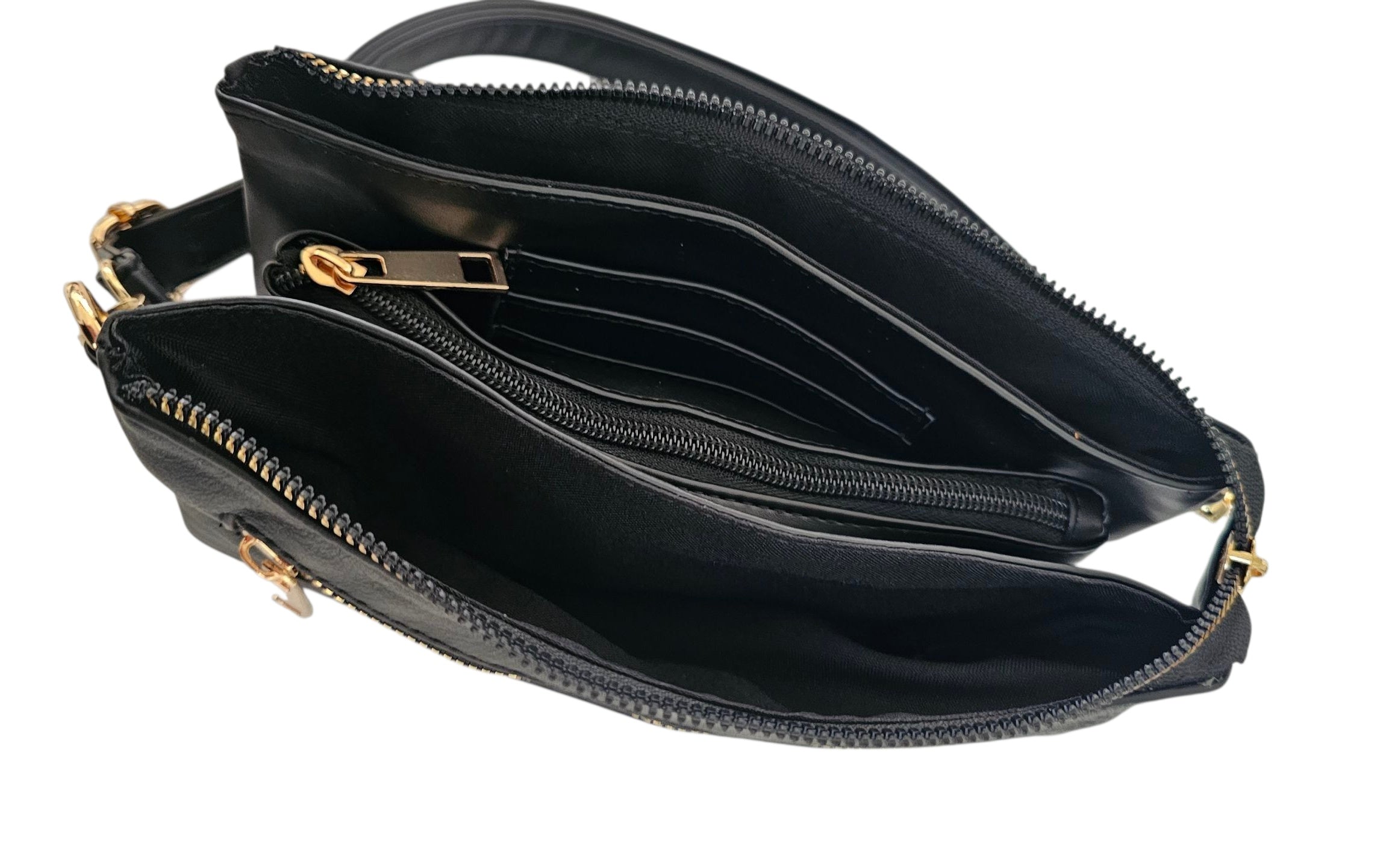 Nova Crossbody Bag - Black by MBH Leather, product view 3