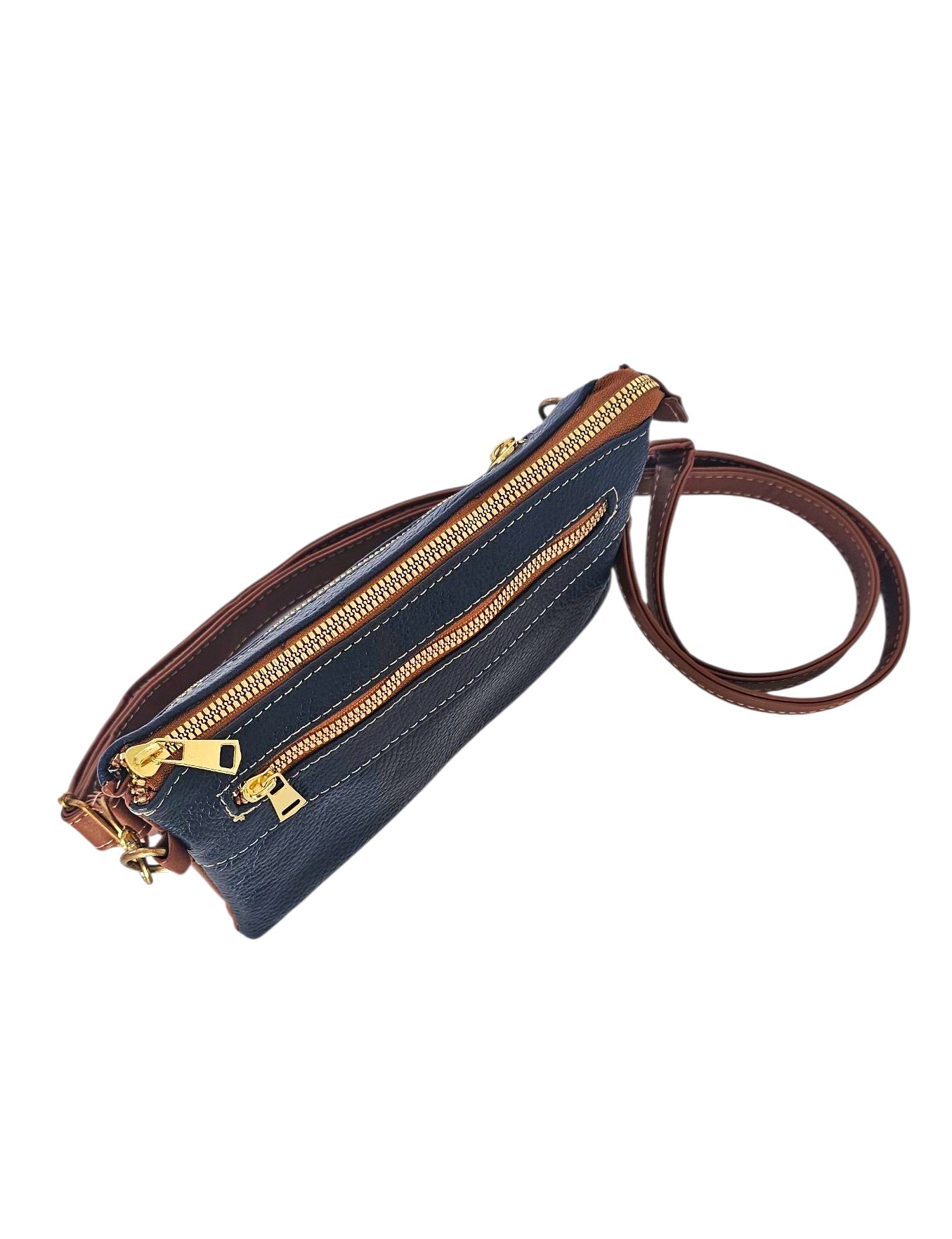 Nova Crossbody Bag - Navy by MBH Leather, product view 4