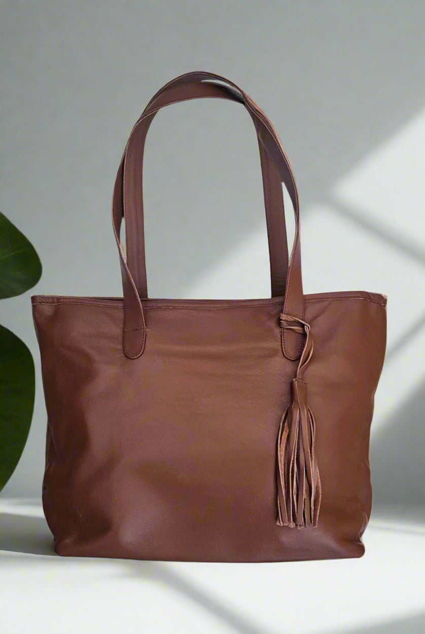leather tote bag soft
