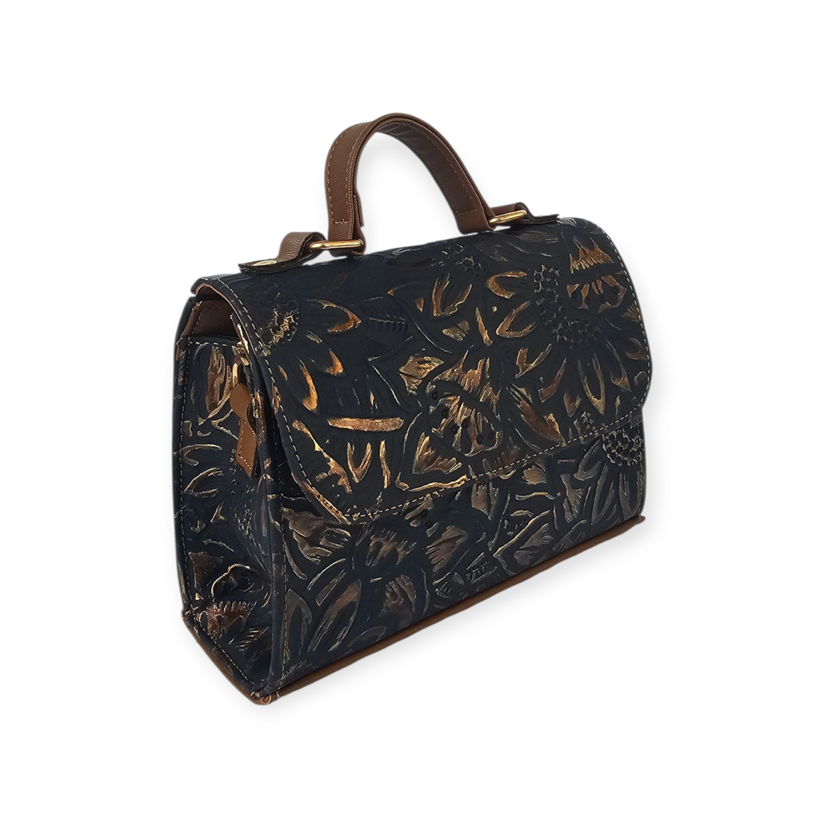 The Artisanal Crossbody Bag - Blue by MBH Leather, product view 2