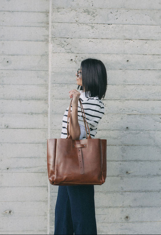 women's leather totes bags