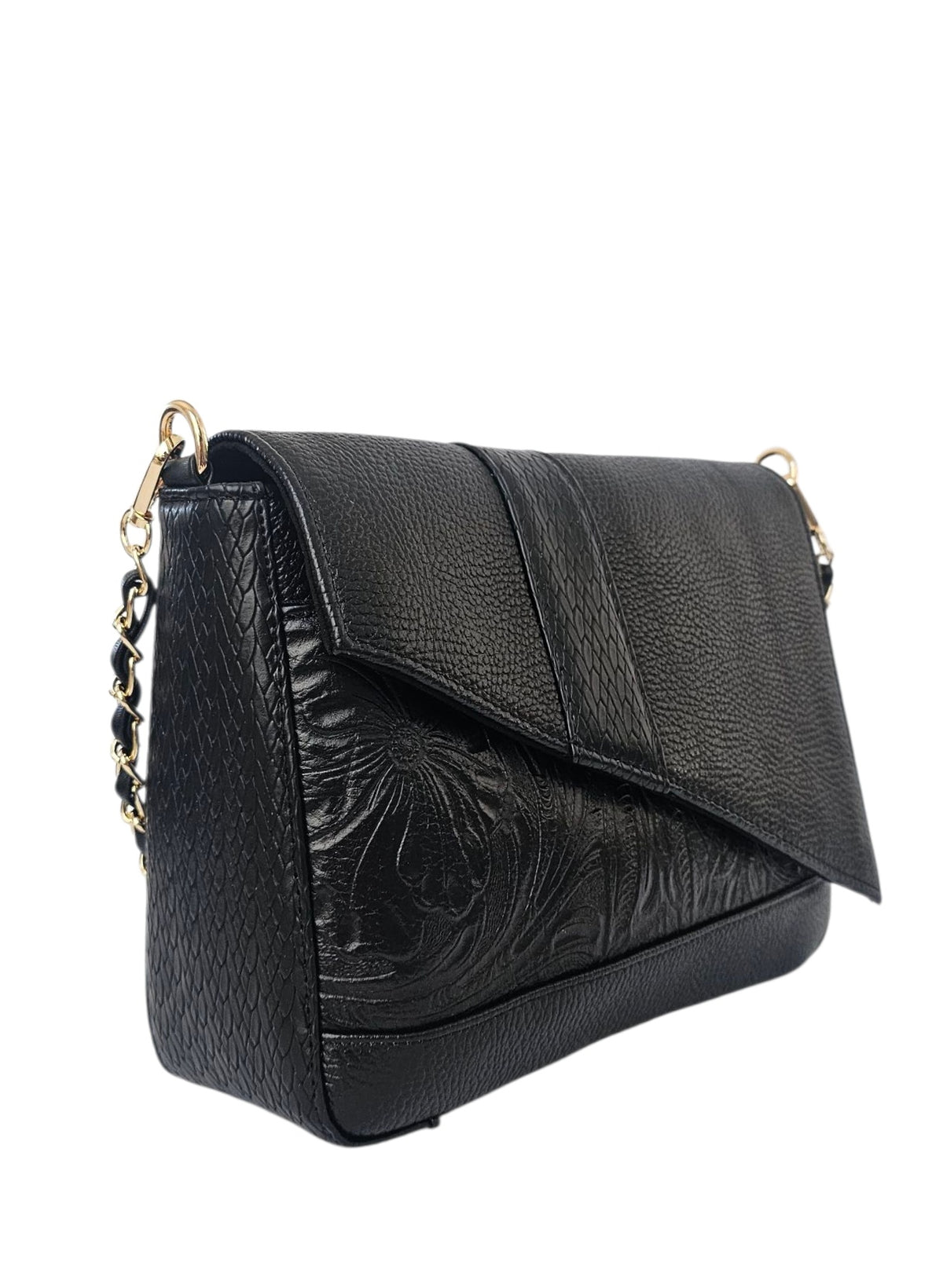 The Marquesa Crossbody Bag - Black by MBH Leather, product view 2