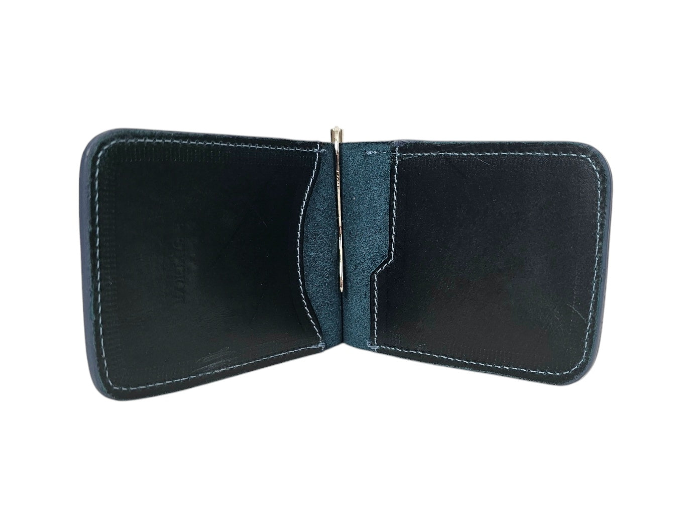 The Minimalist Money Clip Wallet - Blue by MBH Leather, product view 2