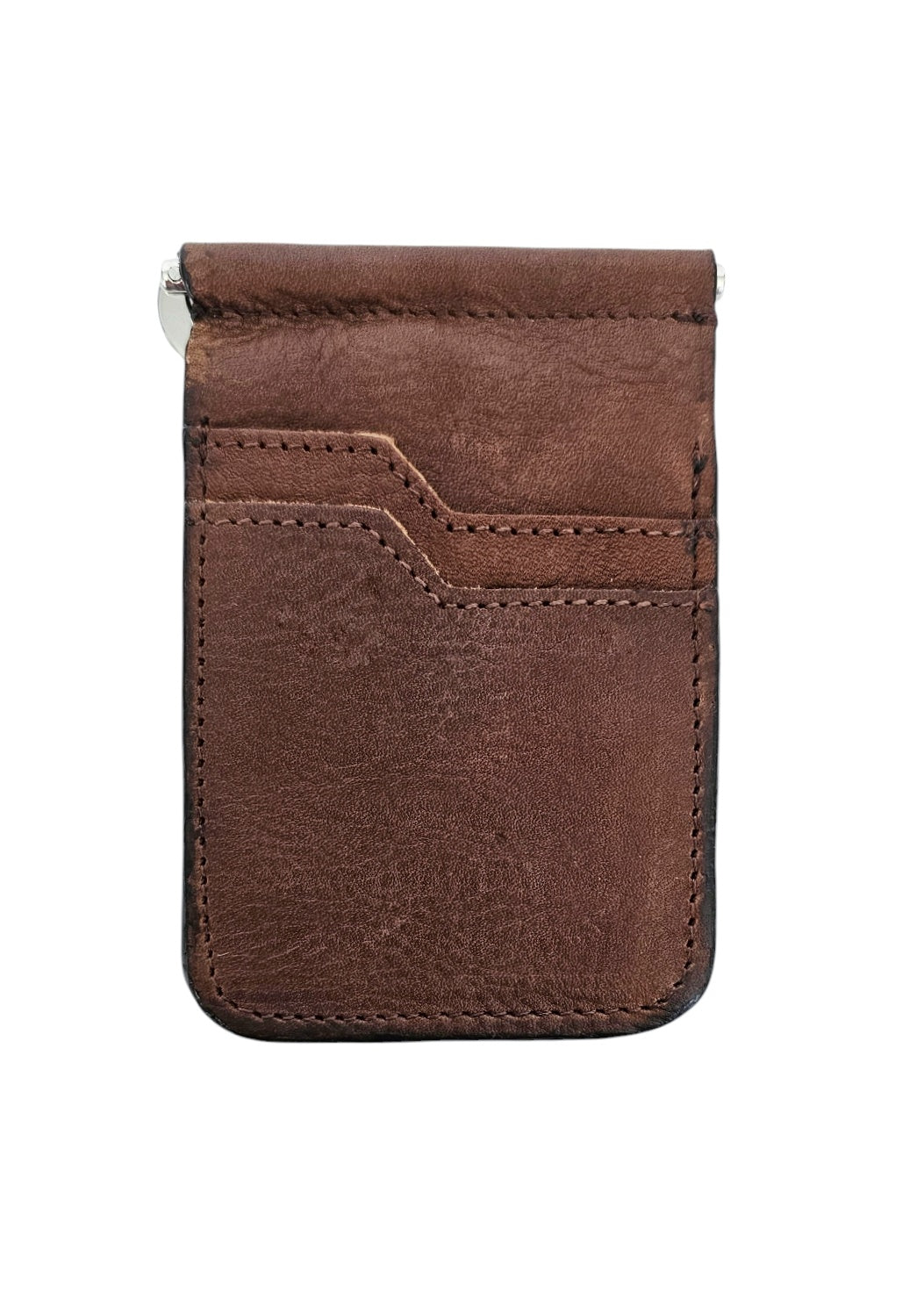 The Minimalist Money Clip Wallet - Brown by MBH Leather, product view 3