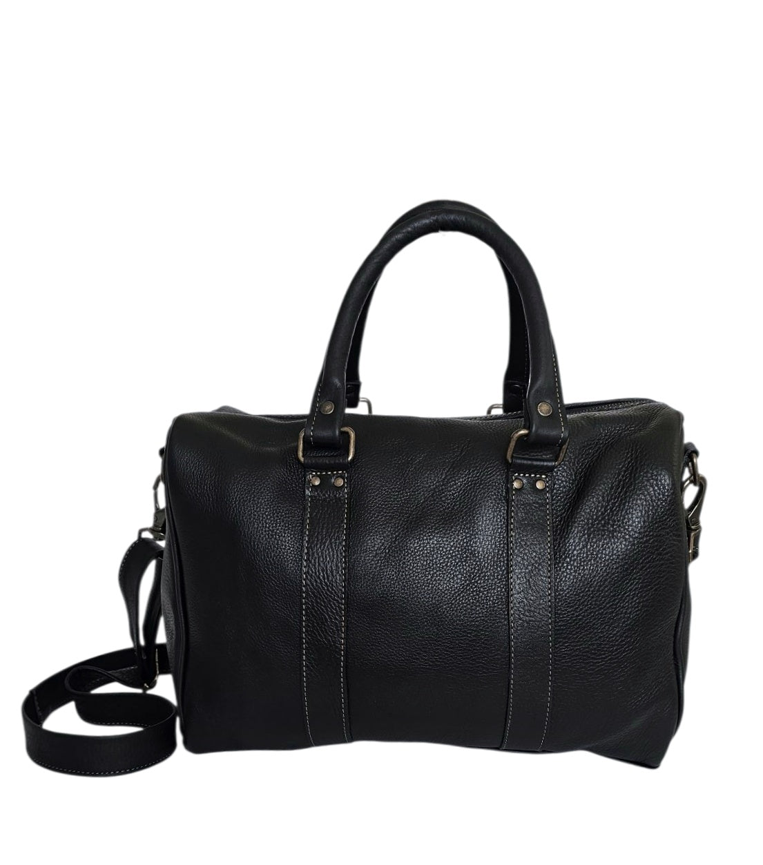 The Montclaire Weekender Travel Bag- Black by MBH Leather, product view 1