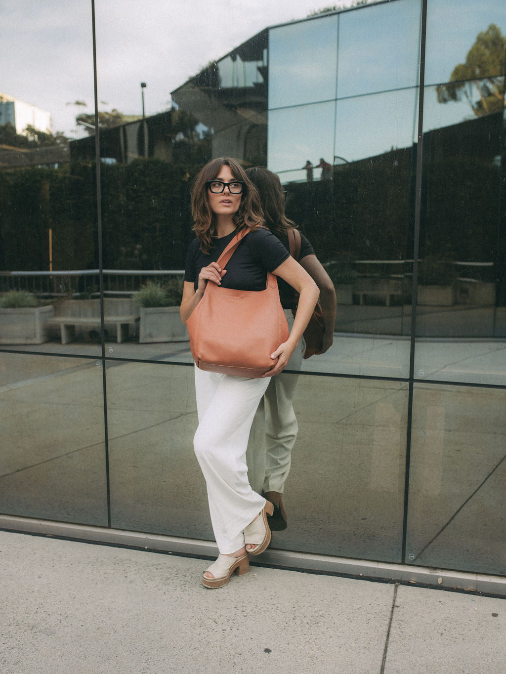 luxury leather boho bag for women