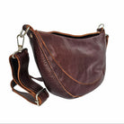 MBH Luna leather crossbody bag in color brown