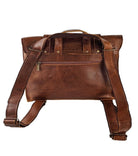 leather brown backpack for women