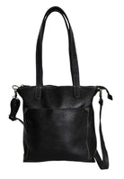 Amara Crossbody Tote Bag - Black by MBH Leather, product view 1