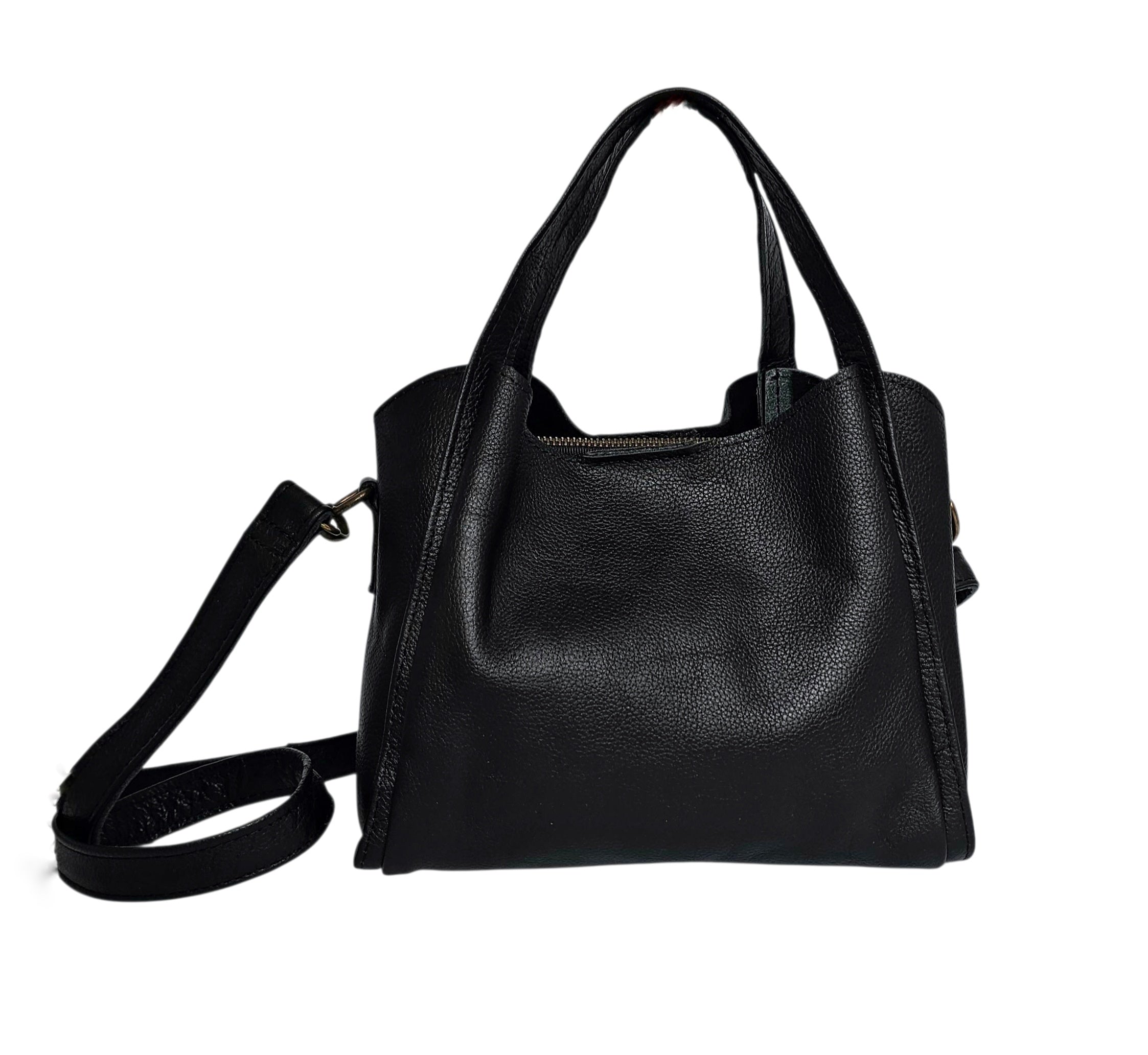 Aveline Crossbody Bag – Black by MBH Leather, product view 1