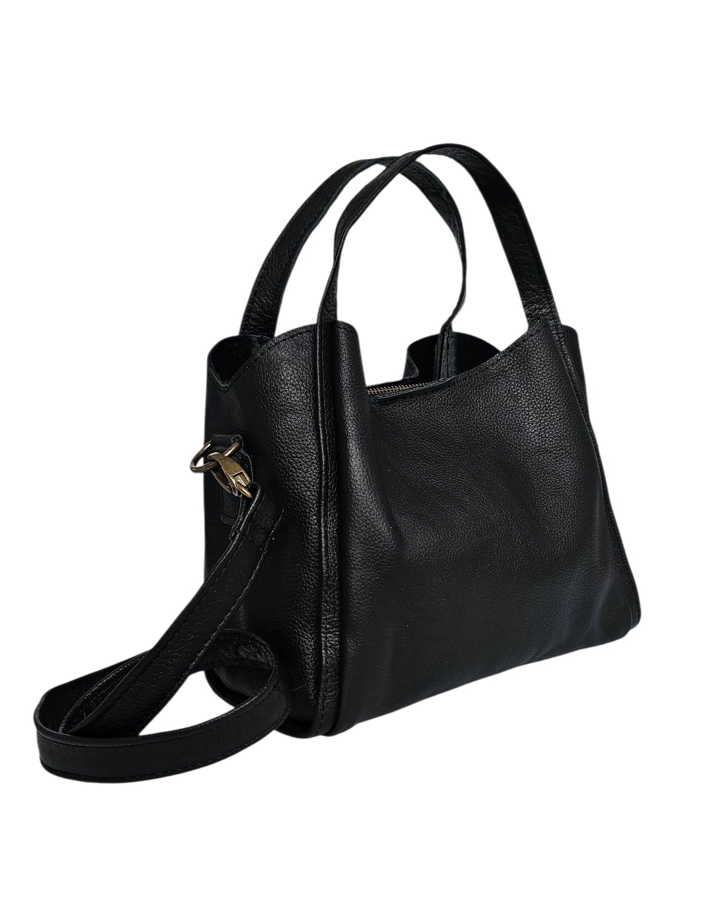 Aveline Crossbody Bag – Black by MBH Leather, product view 3