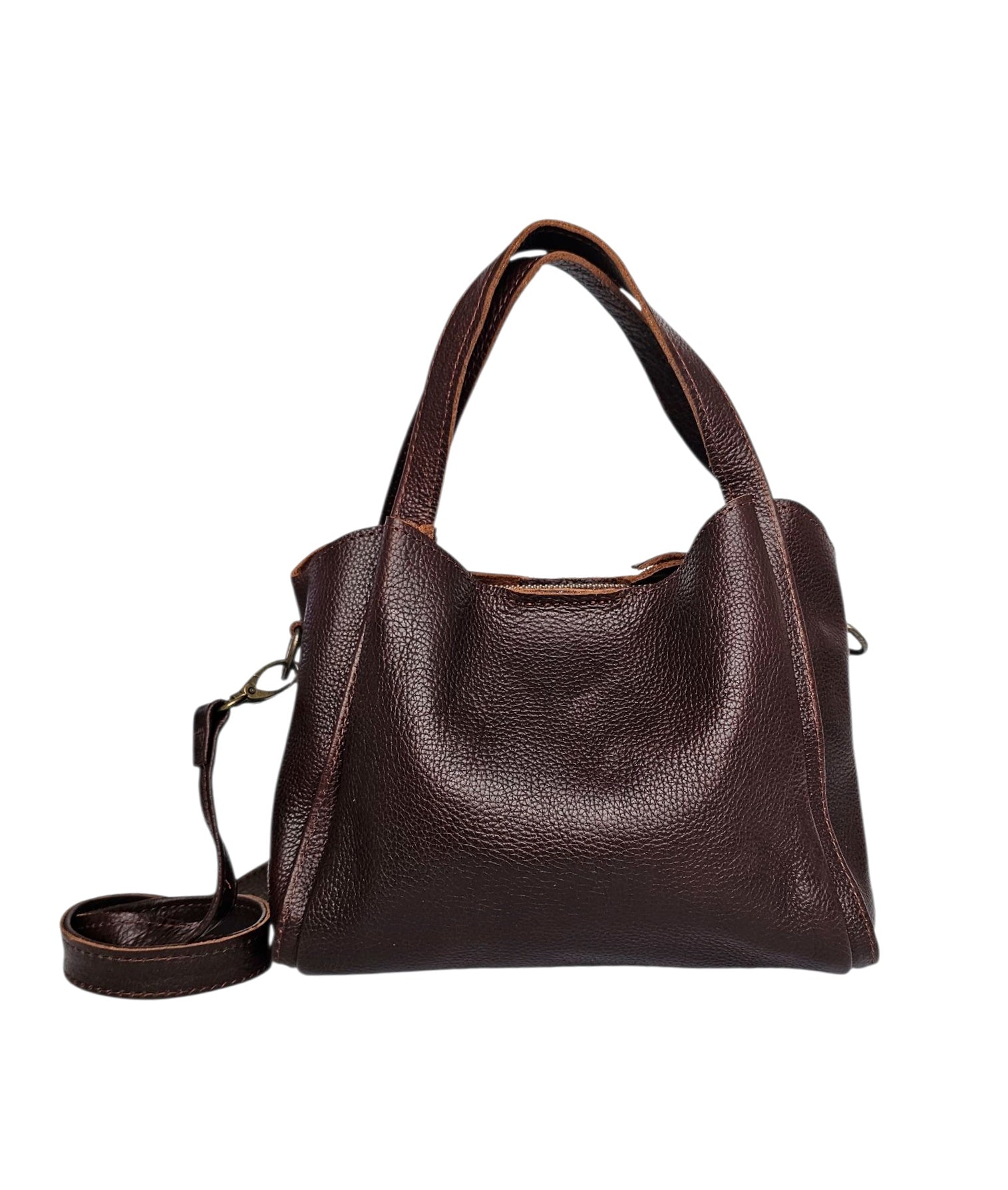 Aveline Crossbody Bag – Chestnut by MBH Leather, product view 1