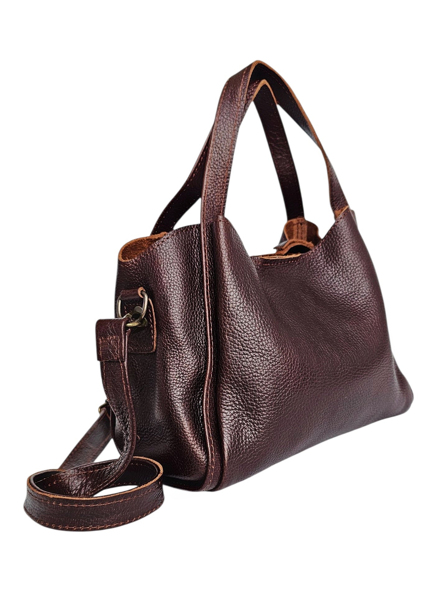 Aveline Crossbody Bag – Chestnut by MBH Leather, product view 2