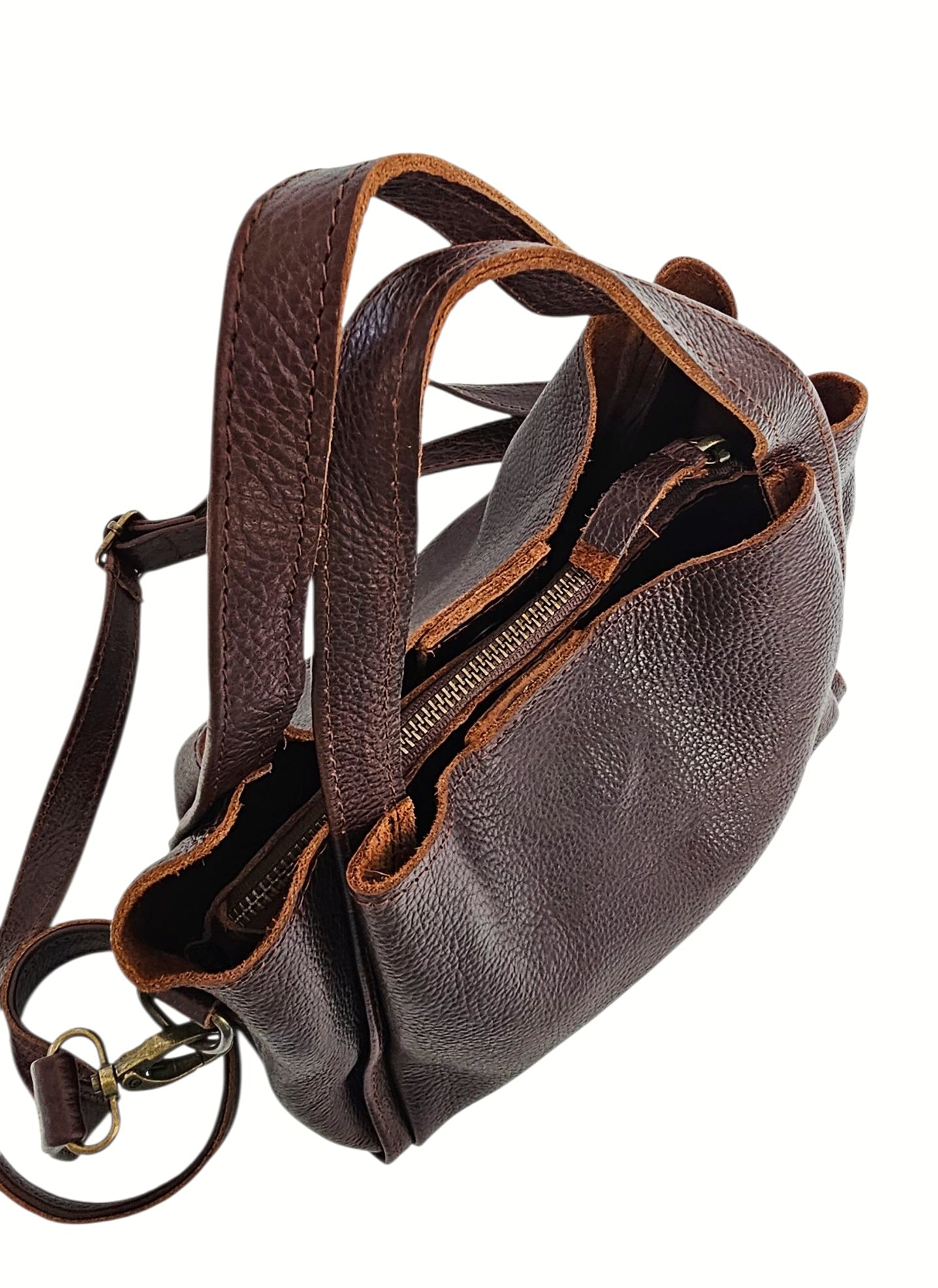 Aveline Crossbody Bag – Chestnut by MBH Leather, product view 3