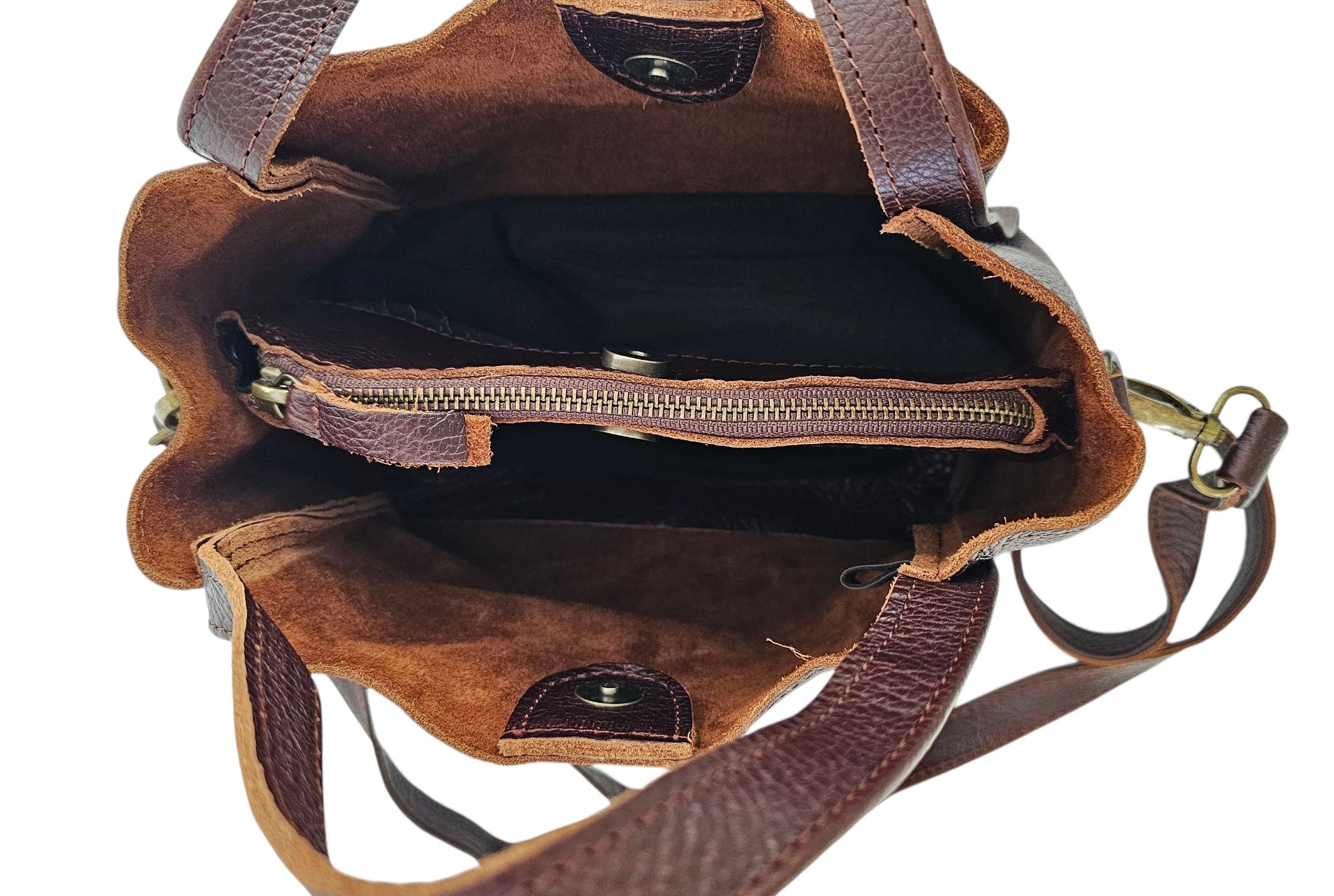 Aveline Crossbody Bag – Chestnut by MBH Leather, product view 4