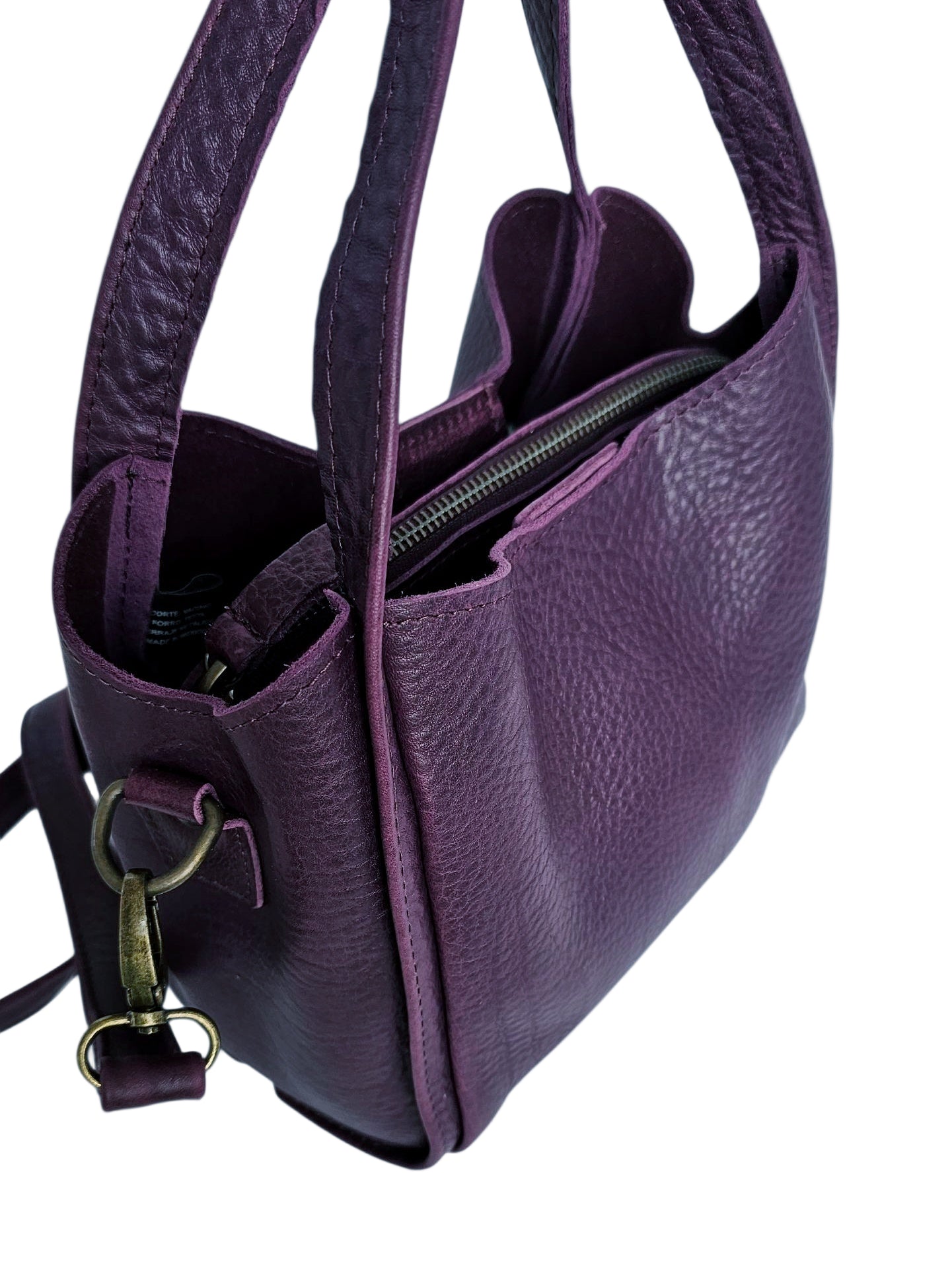 Aveline Crossbody Bag – Violet by MBH Leather, product view 3