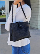 Eterna Mini Leather Crossbody Bag – Artisan Black by MBH Leather