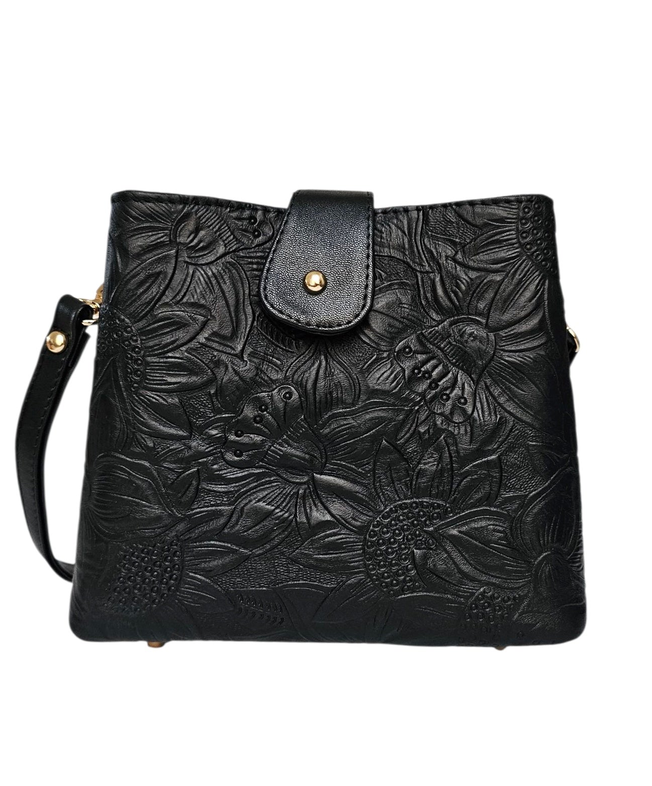 Eterna Mini Crossbody Bag - Artisan Black by MBH Leather, product view 2