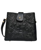 Eterna Mini Leather Crossbody Bag – Artisan Black by MBH Leather