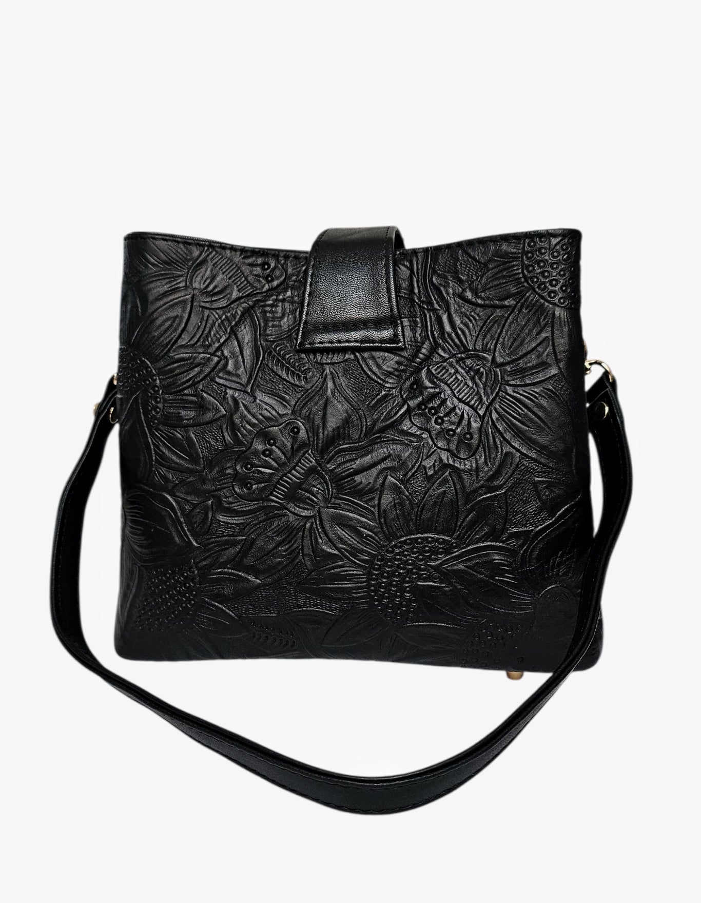 Eterna Mini Crossbody Bag - Artisan Black by MBH Leather, product view 4