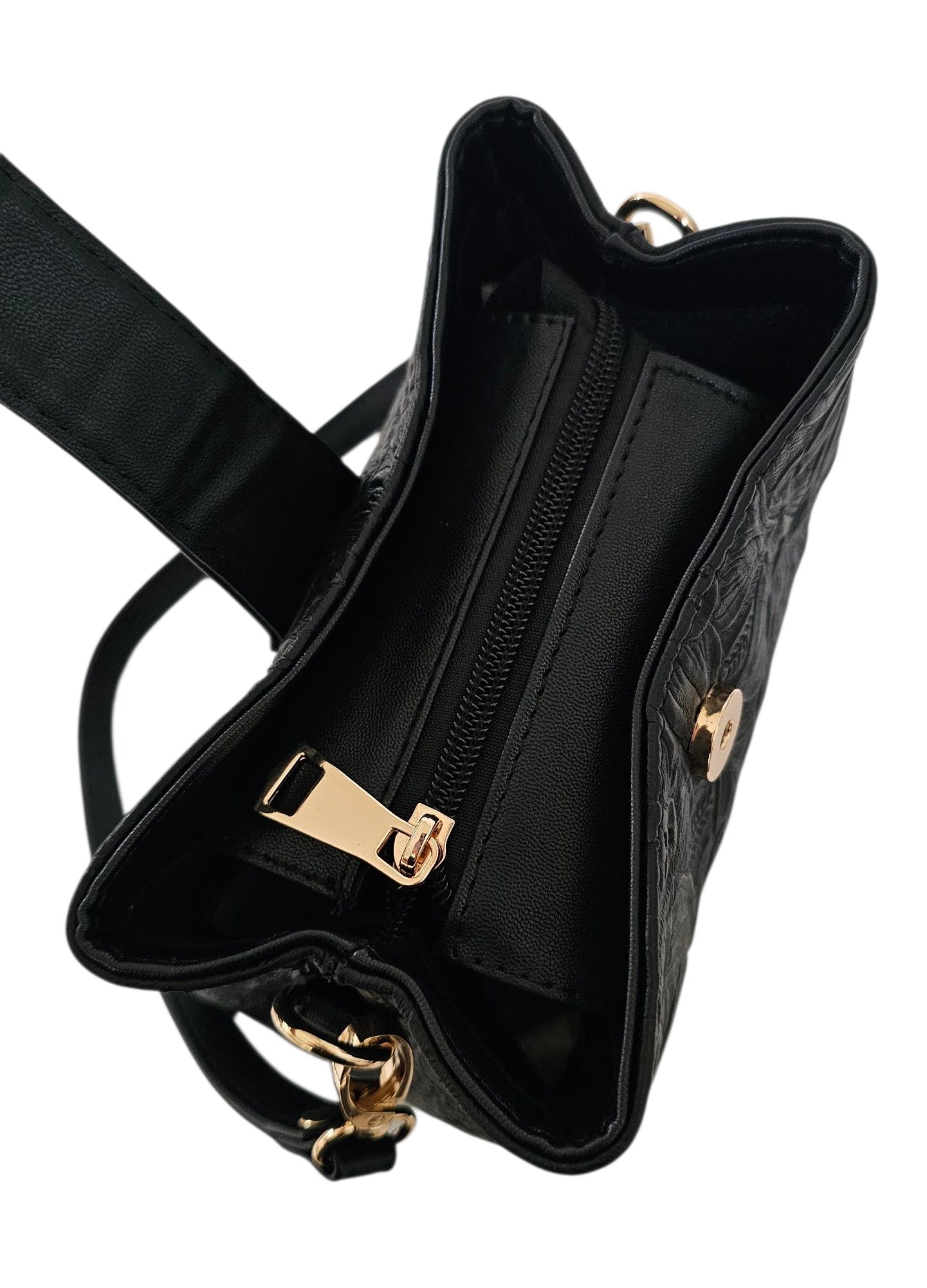 Eterna Mini Crossbody Bag - Artisan Black by MBH Leather, product view 5