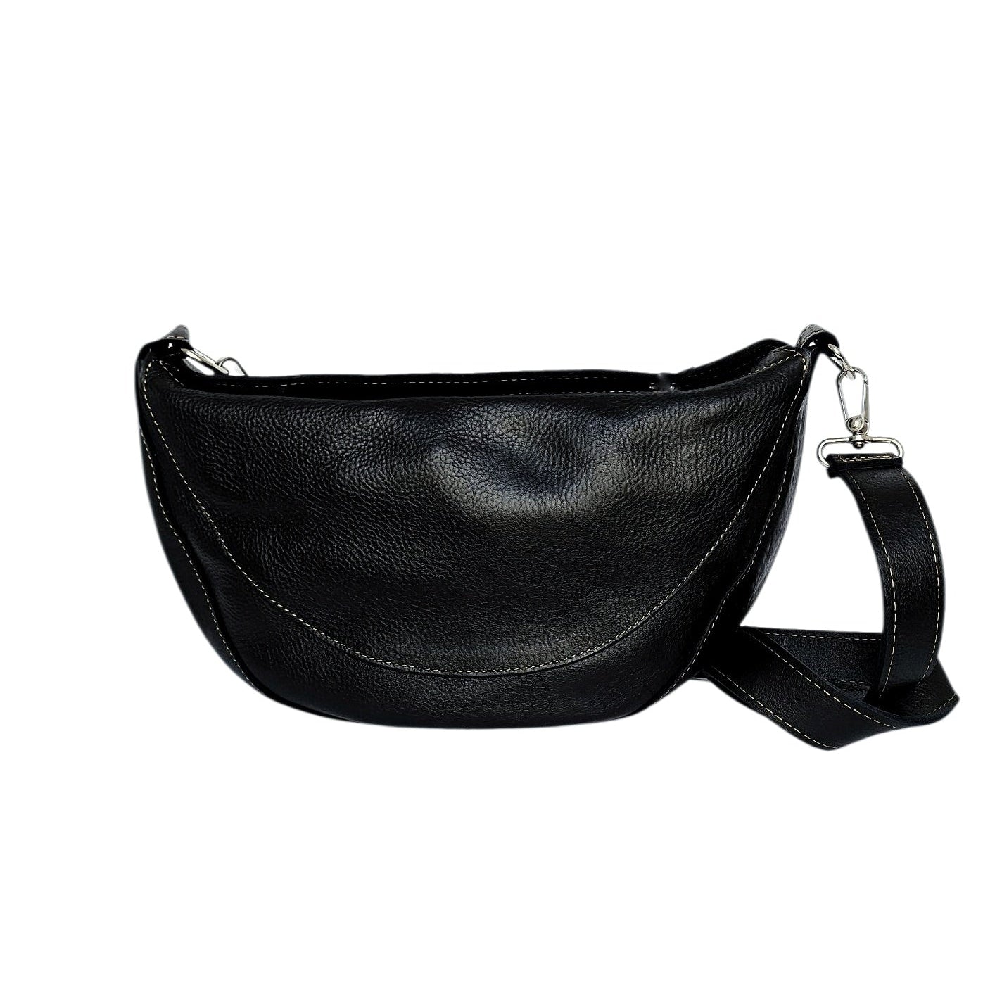 Luna leather crossbody black from MBH Leather