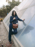 Lunetta Crossbody Bag -Merlot by MBH Leather, product view 1