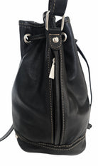 Mare Bucket Bag – Black by MBH Leather, product view 3