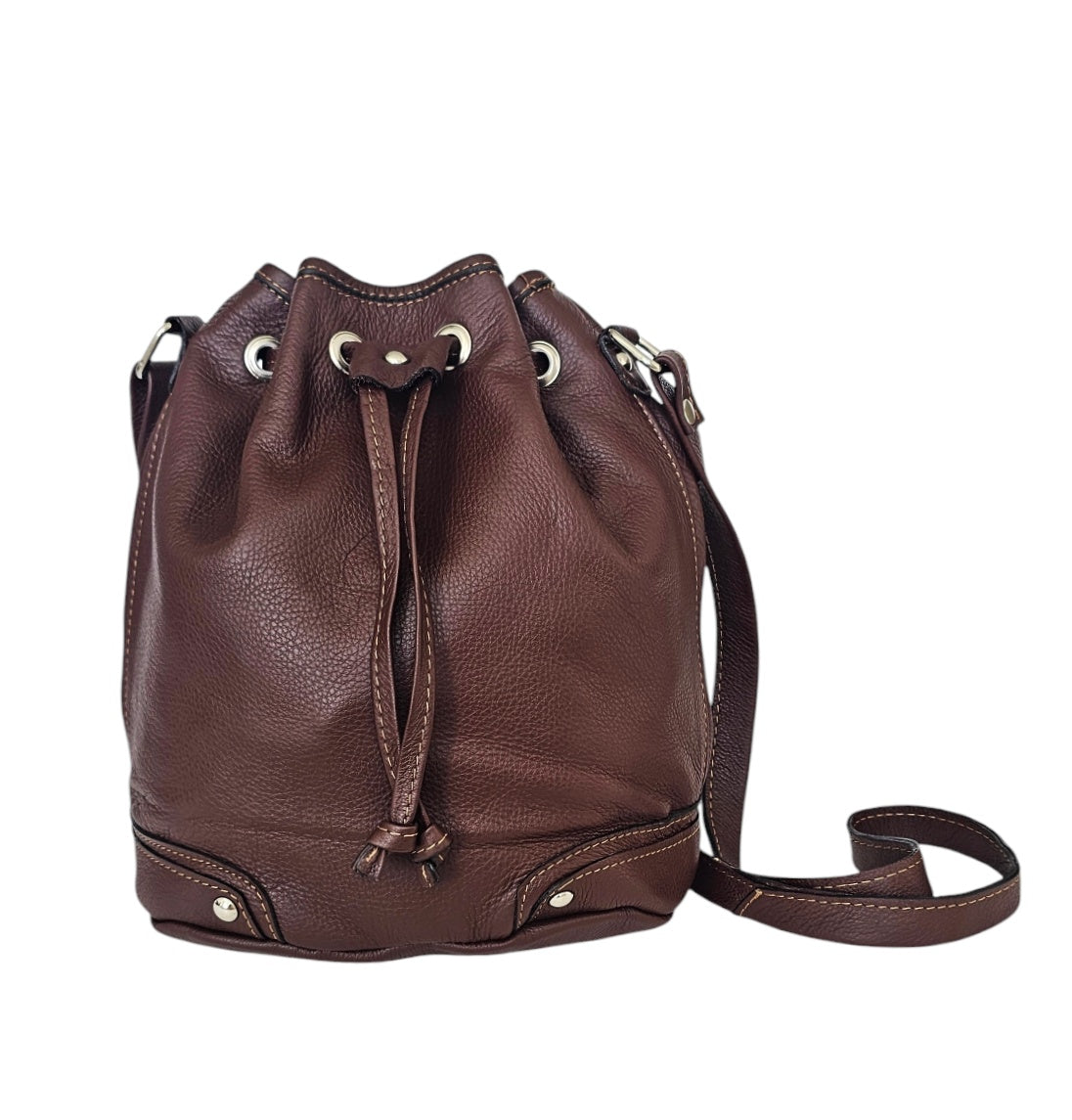 Mare Bucket Bag – Cognac by MBH Leather, product view 1