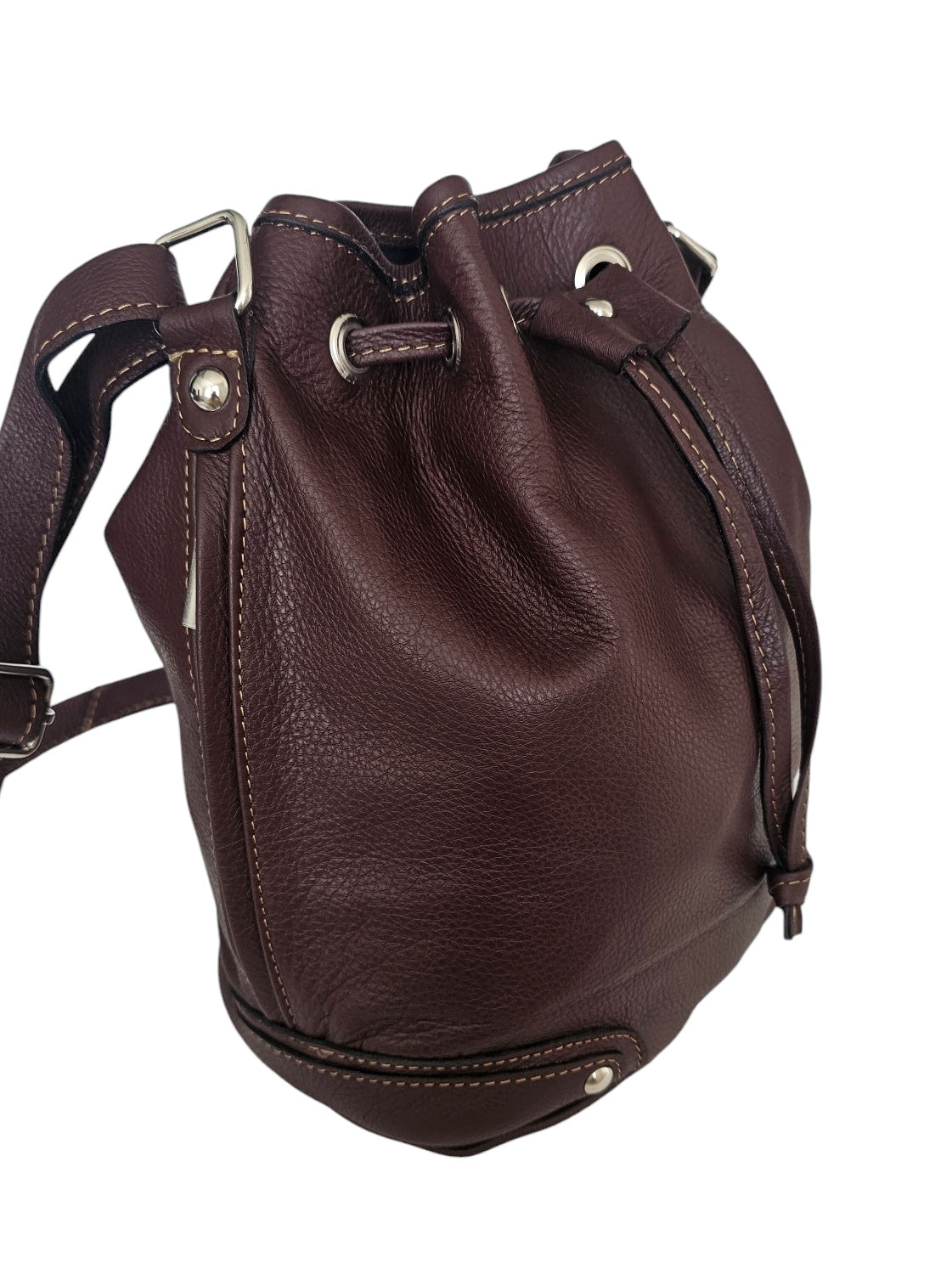 Mare Bucket Bag – Cognac by MBH Leather, product view 3