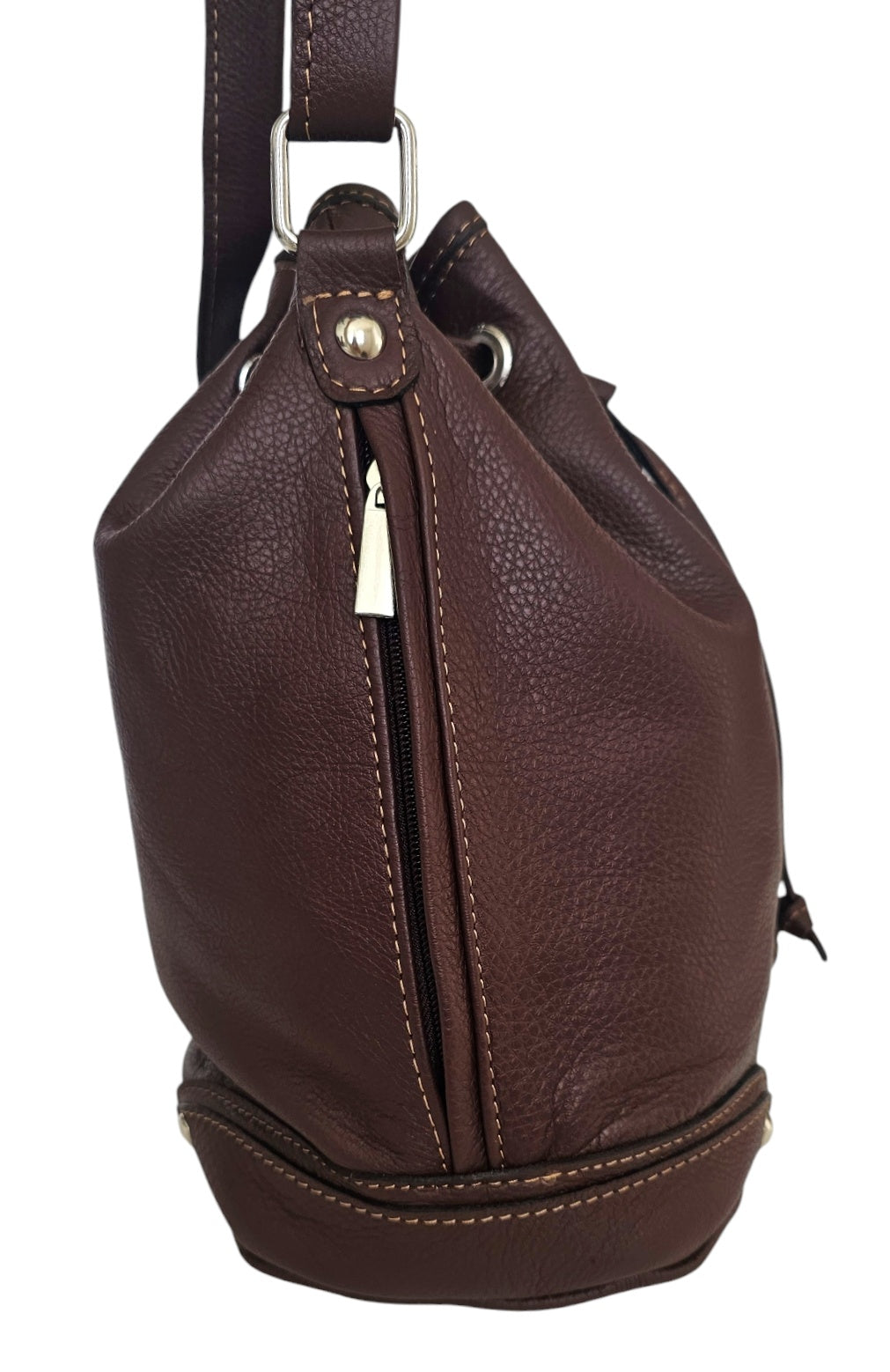 Mare Bucket Bag – Cognac by MBH Leather, product view 4