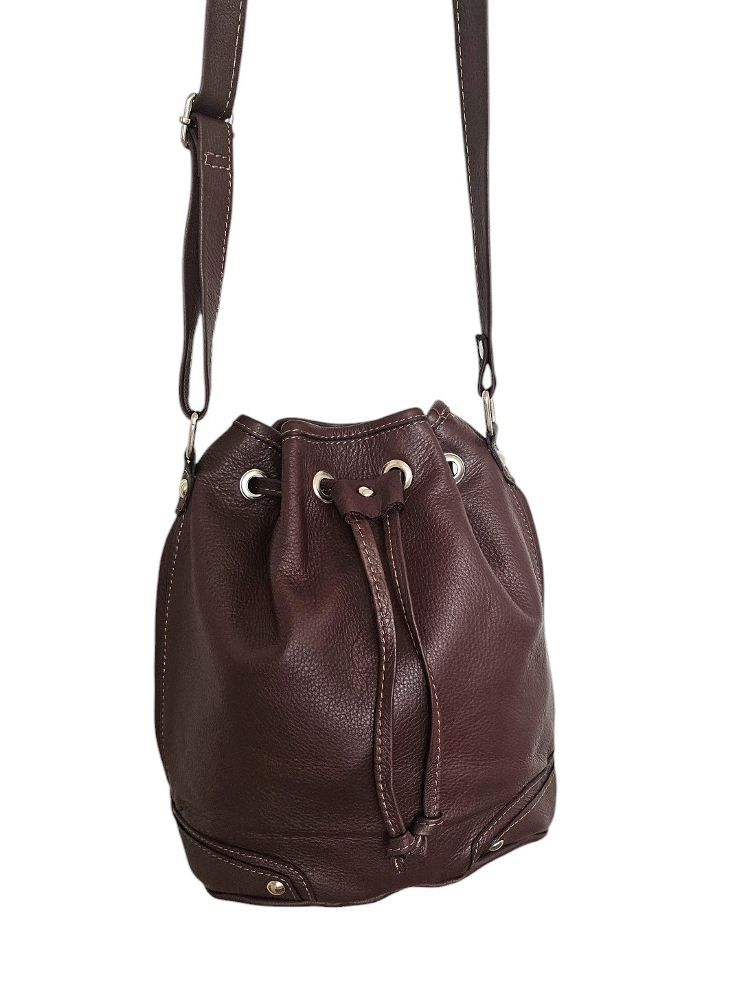 Mare Bucket Bag – Cognac by MBH Leather, product view 5