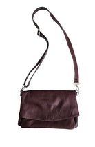 Monet Crossbody Bag & Fold-Over Clutch – Burgundy by MBH Leather, product view 1