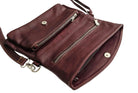 Monet Crossbody Bag & Fold-Over Clutch – Burgundy by MBH Leather, product view 2