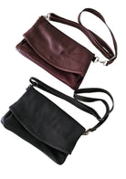 Monet Crossbody Bag & Fold-Over Clutch – Burgundy by MBH Leather, product view 5
