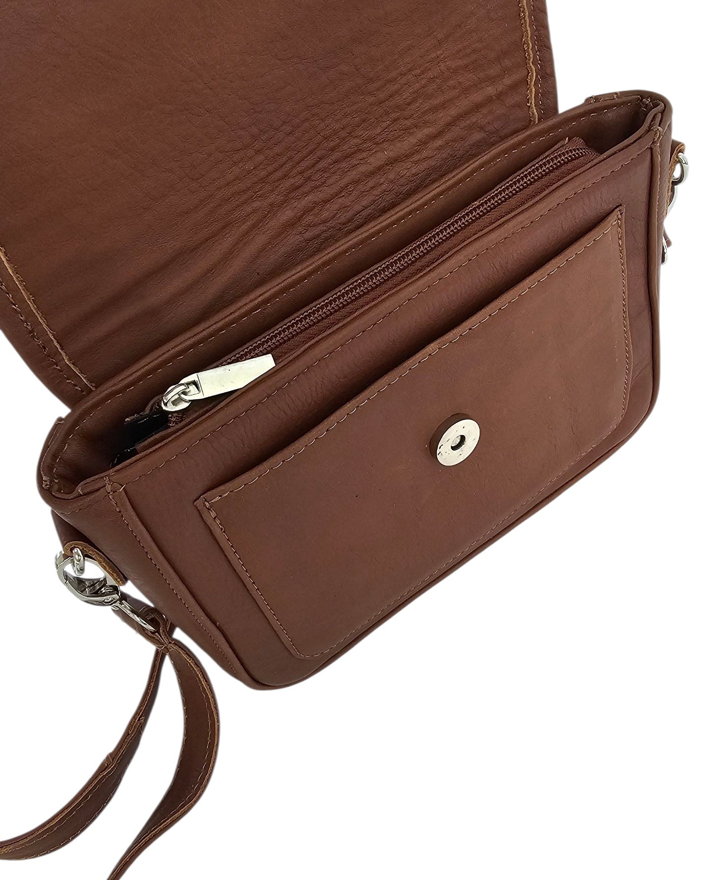 Nolita Mini Crossbody Bag – Camel by MBH Leather, product view 4