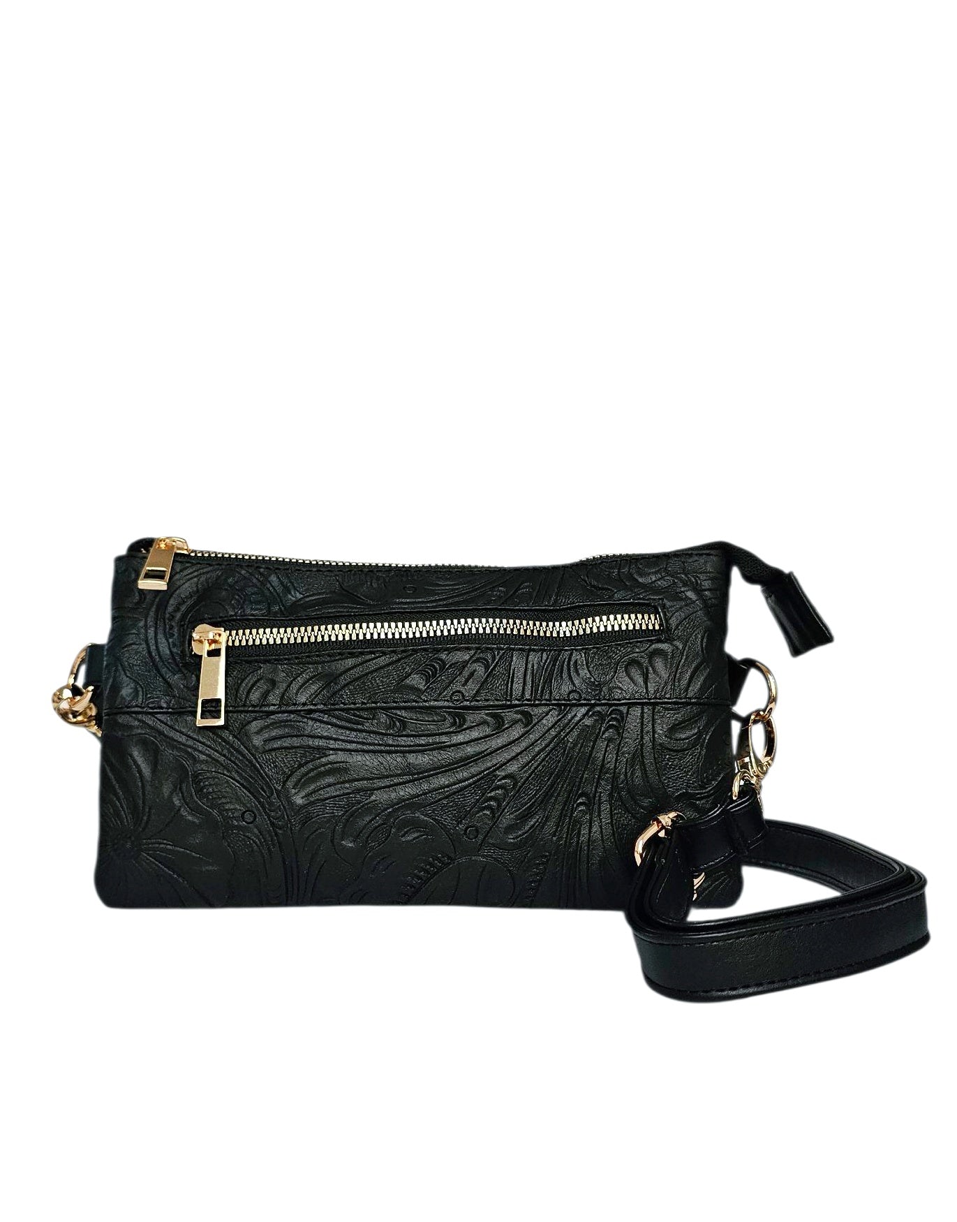 Nova Crossbody Bag - Artisan Black by MBH Leather, product view 1
