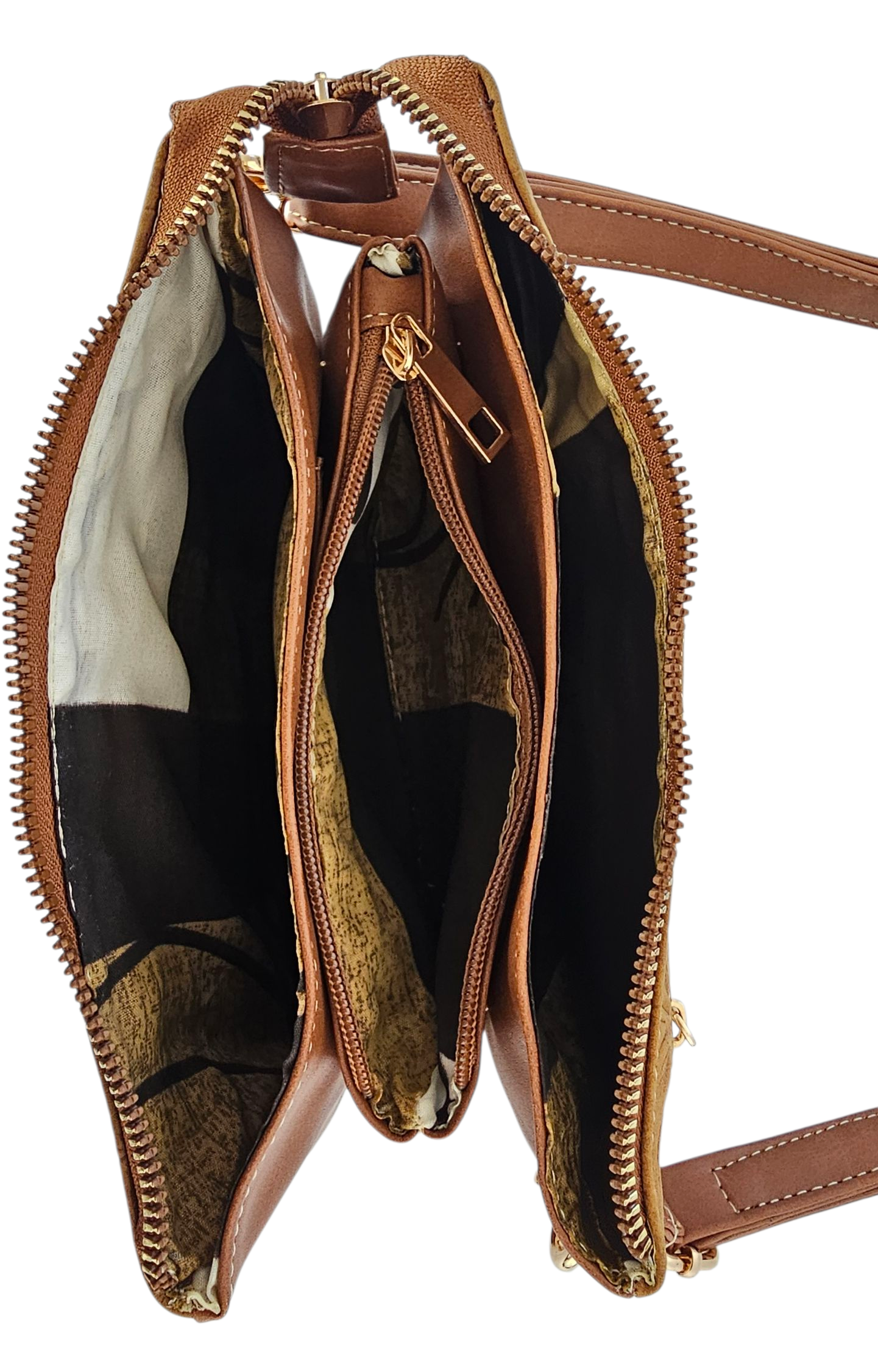Nova Crossbody Bag - Artisan Brown by MBH Leather, product view 3