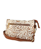 Nova Crossbody Bag - Artisan White Brown by MBH Leather, product view 5