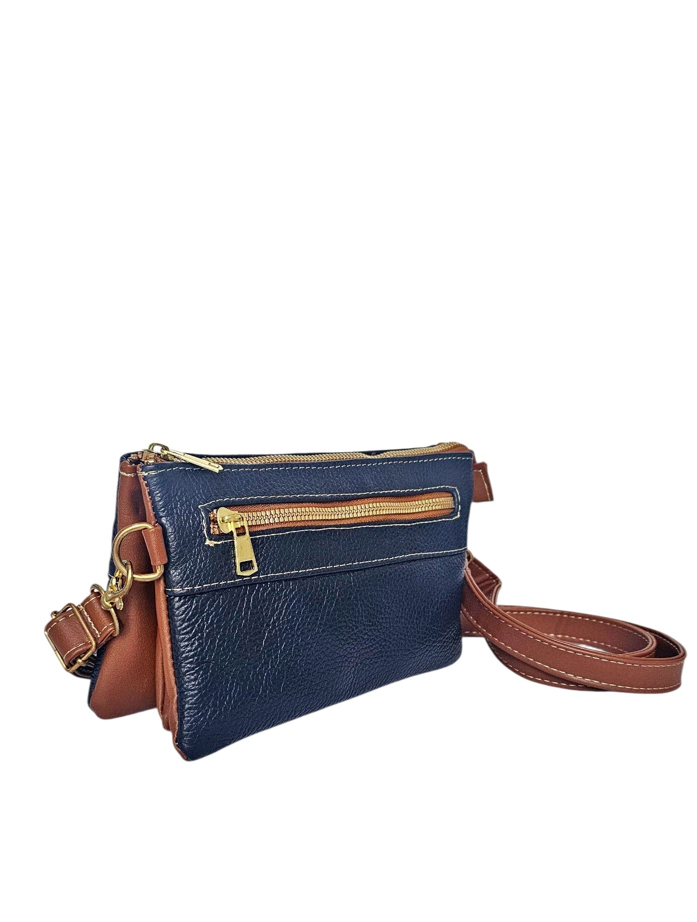 Nova Crossbody Bag - Navy by MBH Leather, product view 3