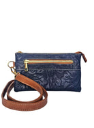 Nova Crossbody Bag - Navy Artisan by MBH Leather, product view 1