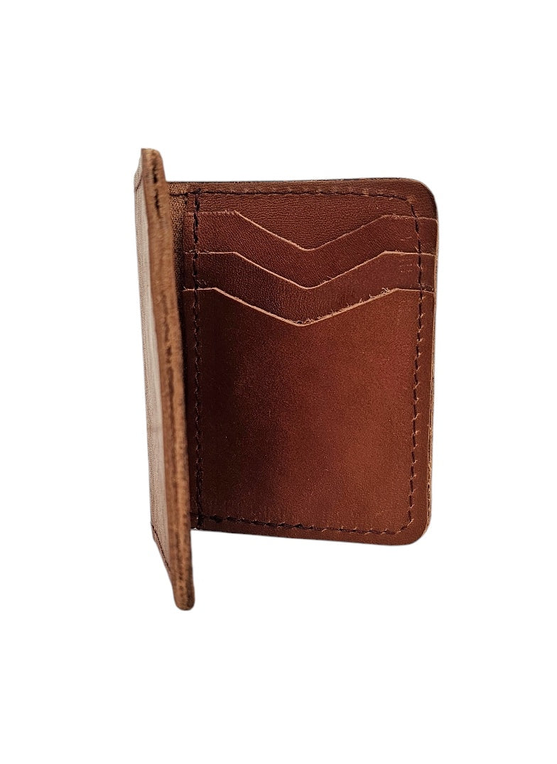 Novi Mini Bifold Wallet - Brown by MBH Leather, product view 2