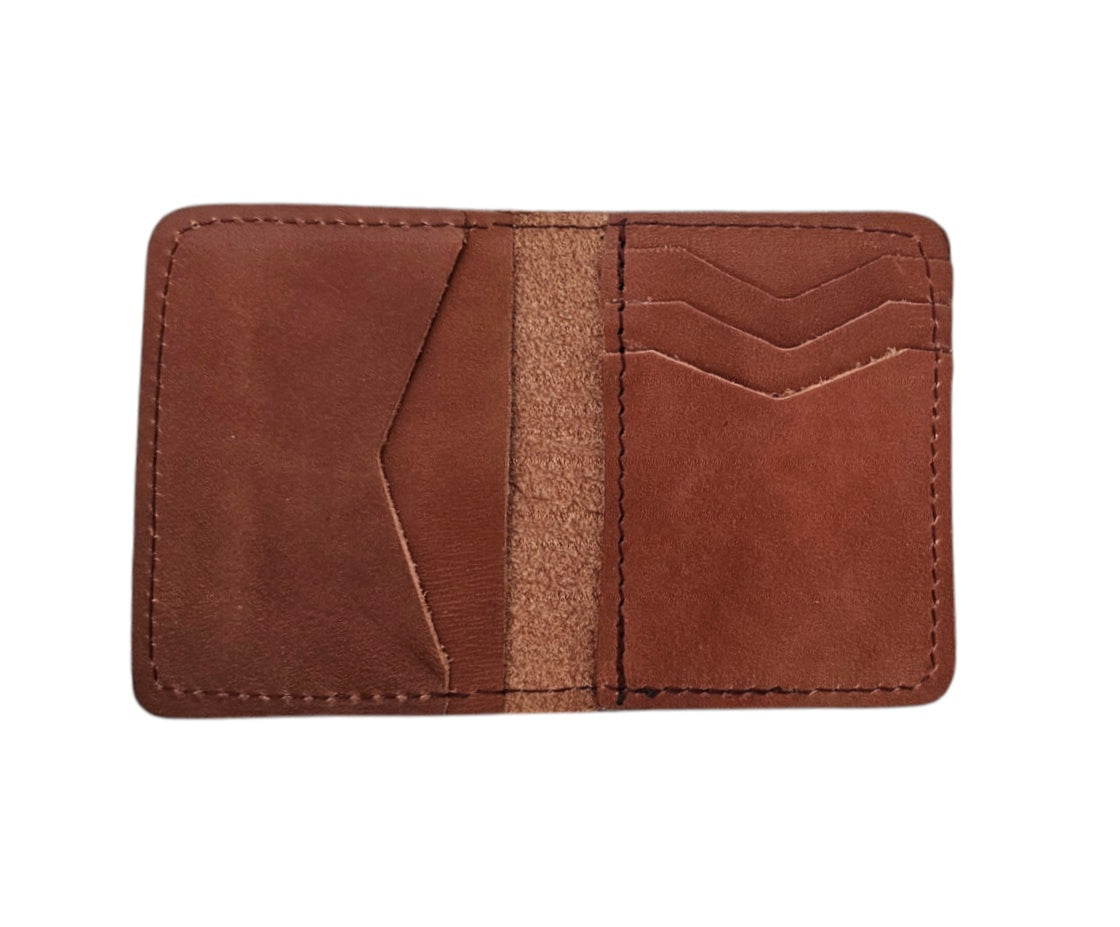 Novi Mini Bifold Wallet - Brown by MBH Leather, product view 3