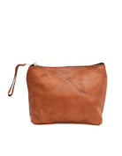 ReLeather Makeup Bag- Coral Peach by MBH Leather, product view 1