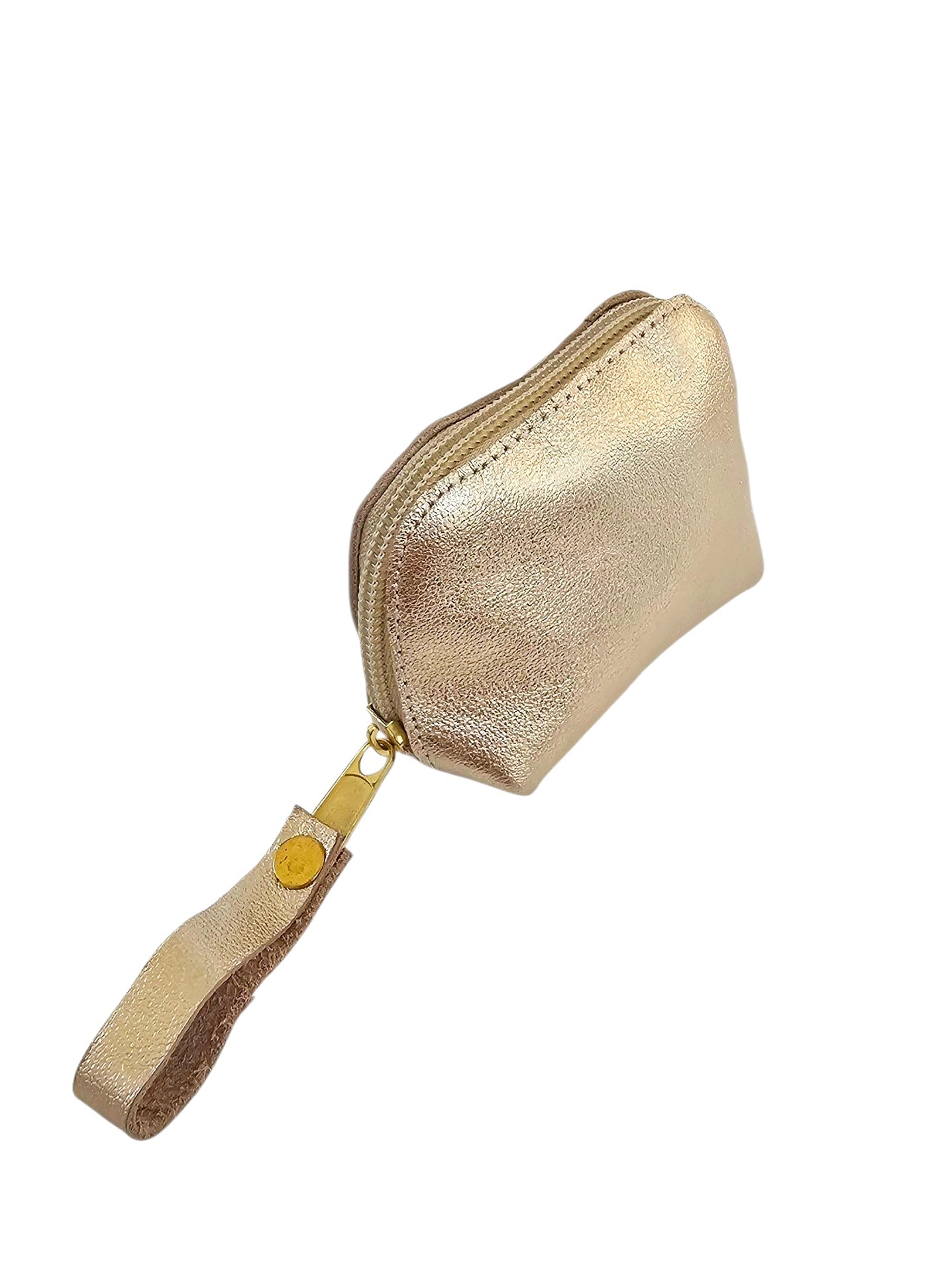 ReLeather Petite Pouch - Gold by MBH Leather, product view 2