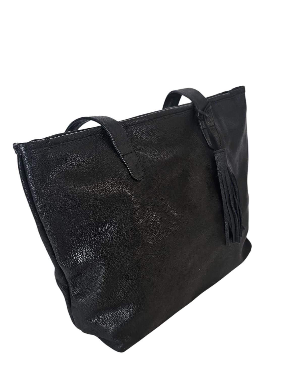 Soft Luxe Tote Bag - Black by MBH Leather, product view 5