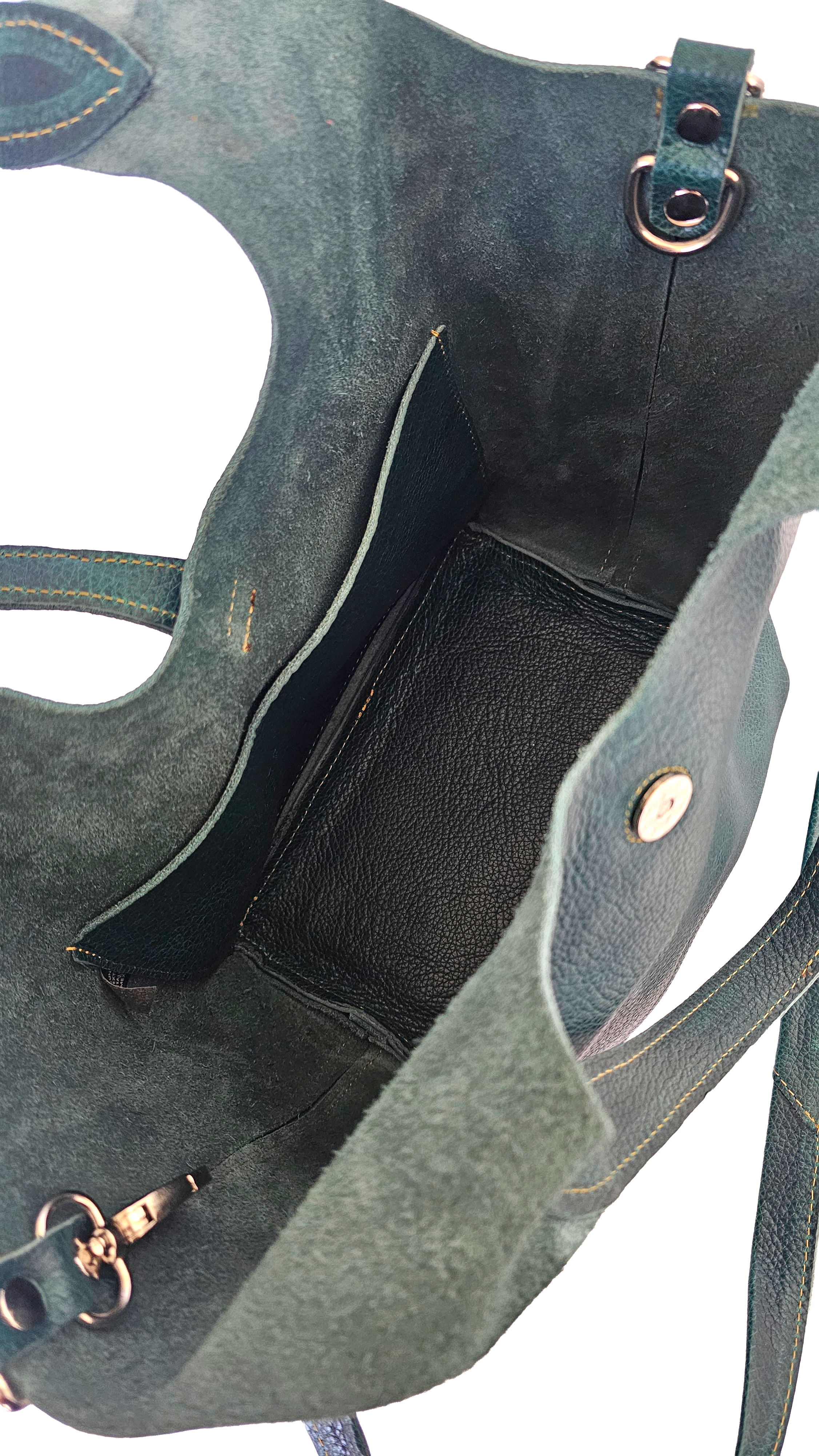 The All-Day Convertible Bag- Green by MBH Leather, product view 4