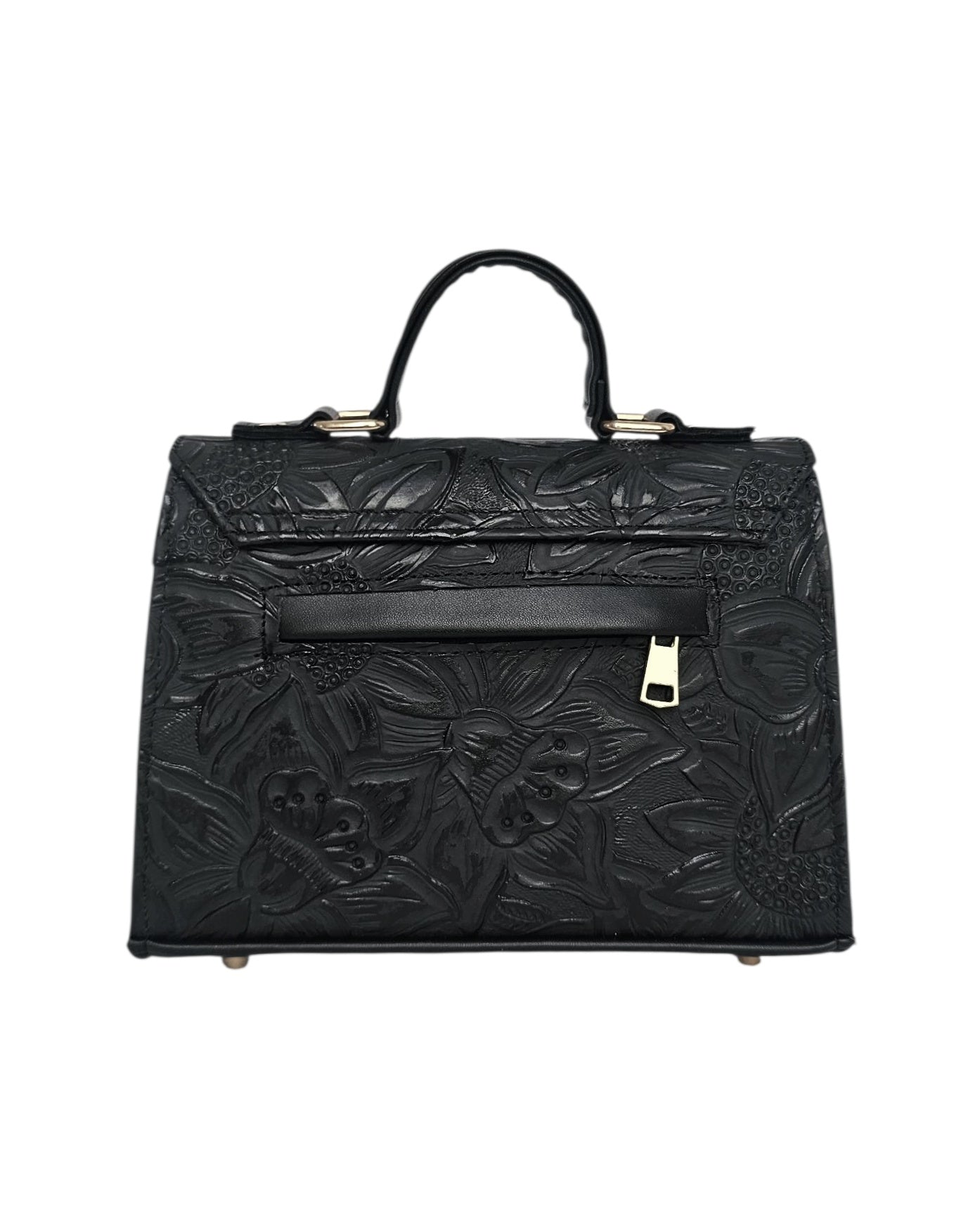 The Artisanal Crossbody Bag - Black by MBH Leather, product view 3