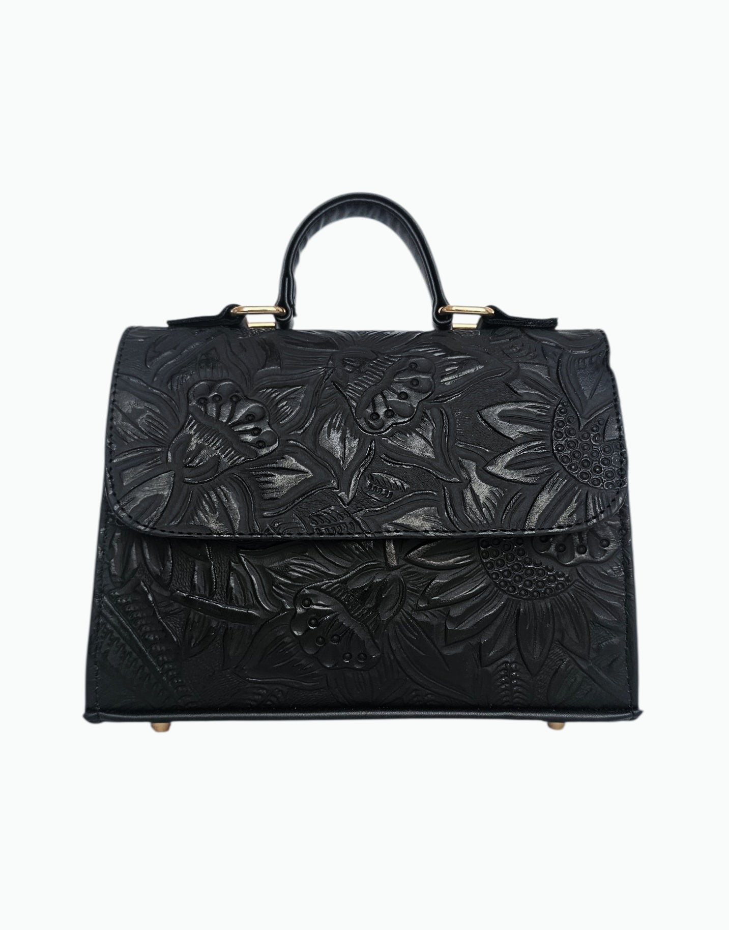 The Artisanal Crossbody Bag - Black by MBH Leather, product view 4